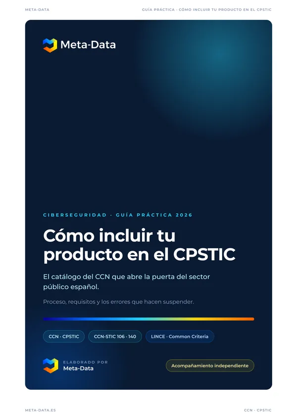 Portada de la guía para incluir tu producto en el CPSTIC de Meta-Data