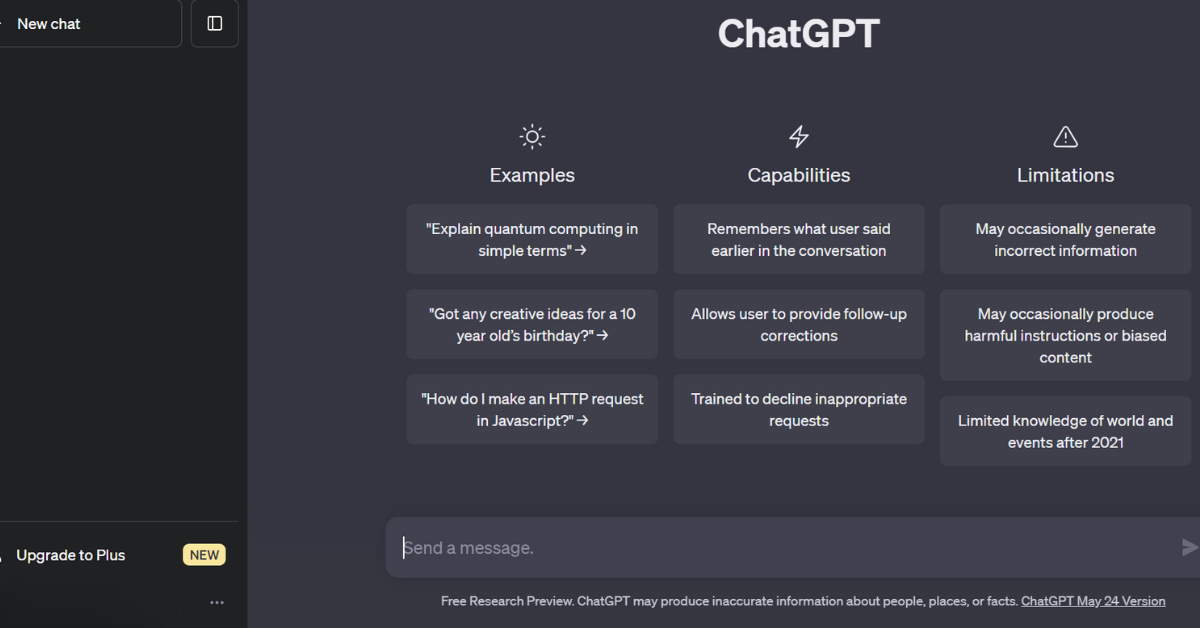Captura de pantalla de la interfaz de ChatGPT en uso